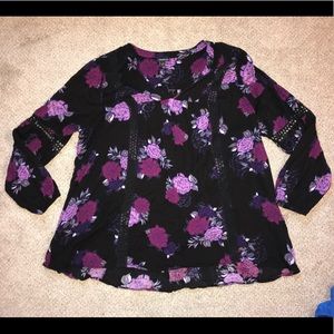 Torrid long sleeve floral top